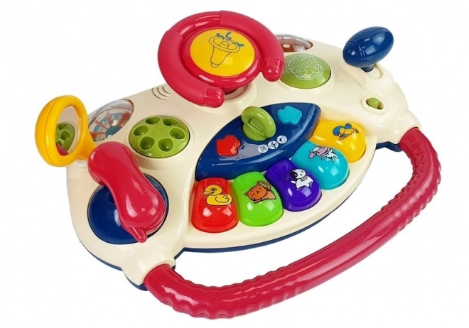 Interactive Steering Wheel for Kids with Piano, Animal Sounds, and Phone