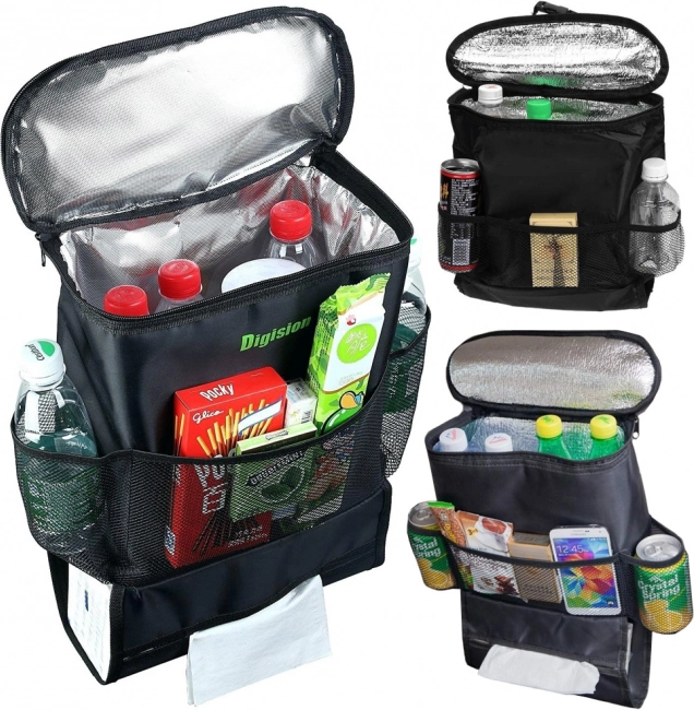 Car Seat Organizer with Insulated Cooler Bag
