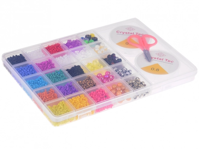 Ensemble de perles cristallines colorées pour la fabrication de bracelets