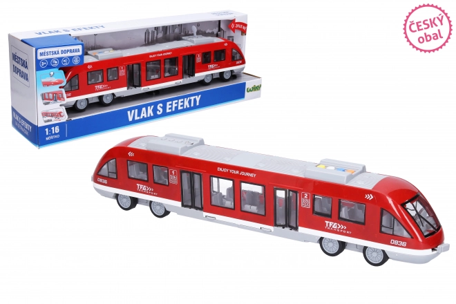 Moderne trein met effecten 44 cm