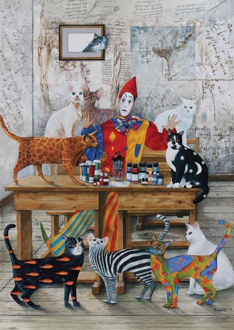 ART PUZZLE kleurrijke katten – puzzel 260 stukjes