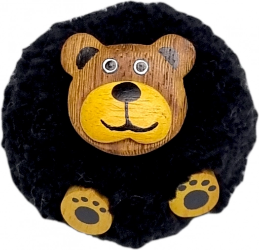Houten magneet met pompon beer 2Kids Toys