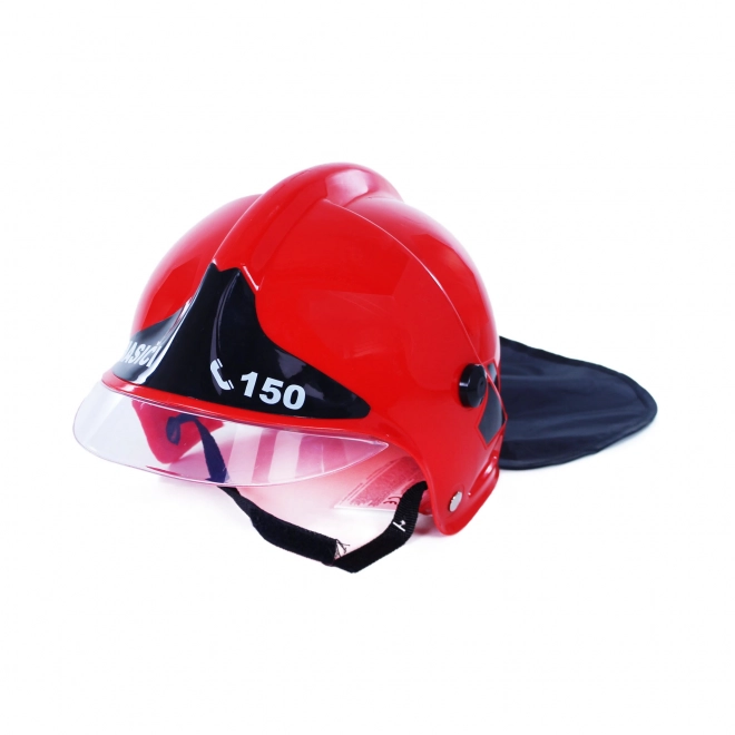 Kinderen helm/helm brandweerman rood CZ tekst