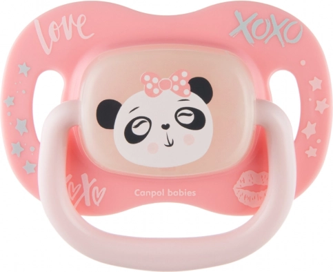 Tétine en silicone cerise CANPOL BABIES Exotic Animals, panda, 18 m+