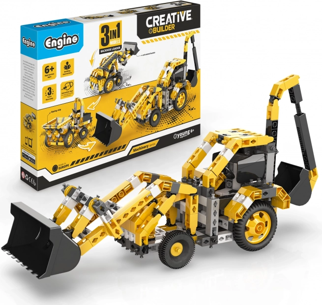 Kit de construction Engino Creative Builder Tractopelle-chargeur