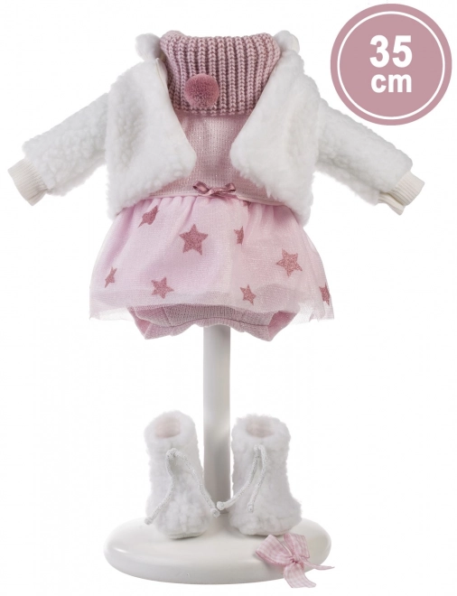 Llorens 535S SARA - realistische pop met zacht stoffen lichaam - 35 cm