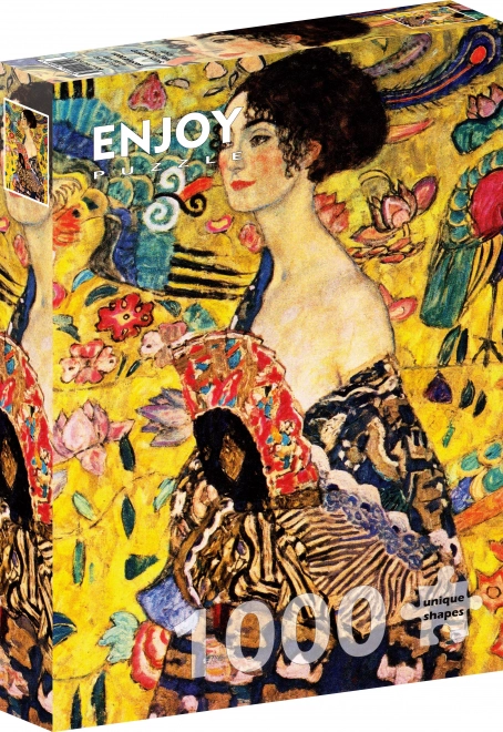 ENJOY puzzel Dame met Waaier van Gustav Klimt 1000 stukjes