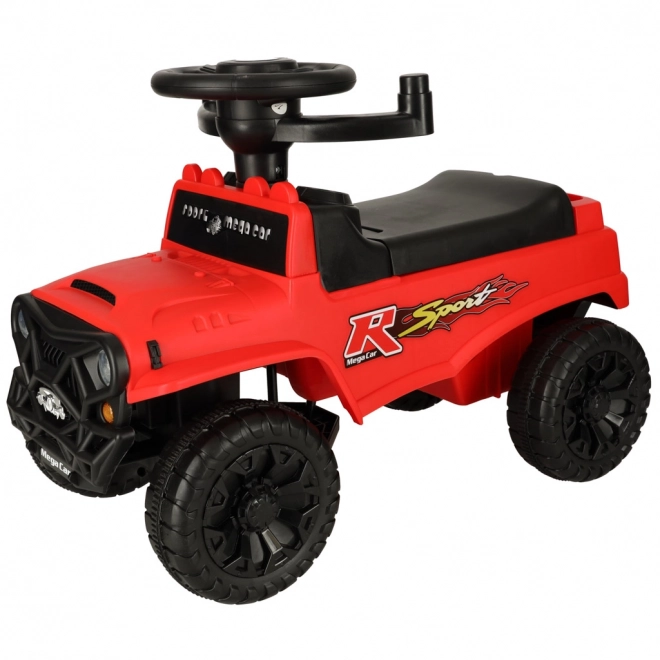 Terreinloopwagen met duwstang, lichten en geluid rood
