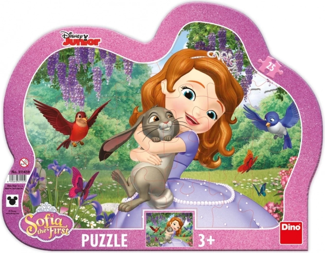 Outline Puzzle Sophie and Animals, 25 pieces