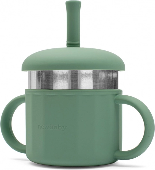 Siliconen beker 2-in-1 New Baby groen