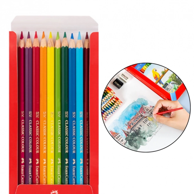 Set van kleurpotloden met intense kleuren