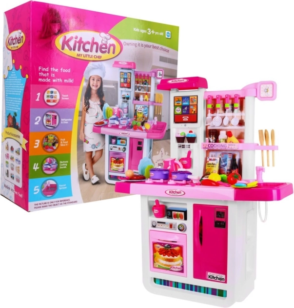 Interaktive Kinderküche 3+ mit Wasserhahn, Licht und Sound – Rosa
