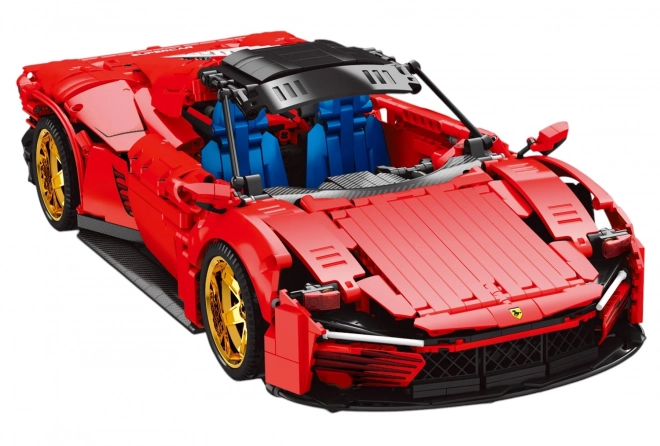 Set bouwstenen rode sportauto