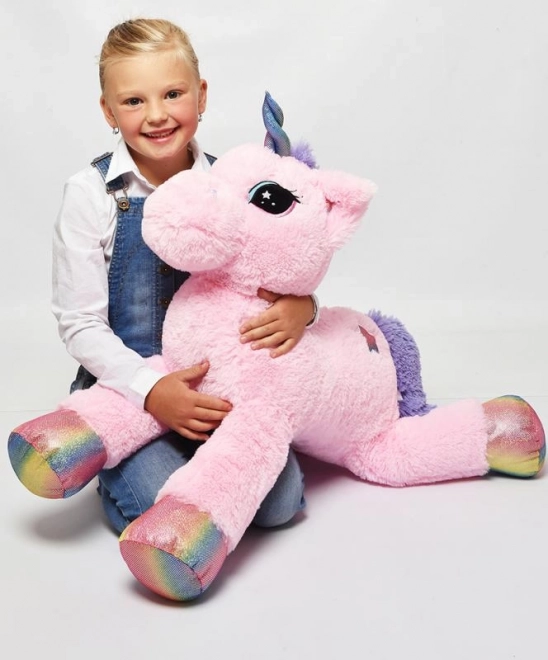 Eenhoorn roze, 85 cm