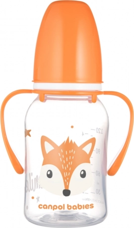 Canpol babies smalhals babyfles met handvatten CUTE ANIMALS 120 ml – vos