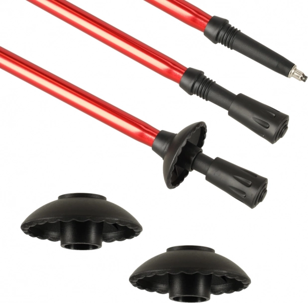 Opvouwbare stokken voor Nordic Walking 2 stuks rood