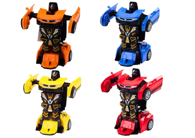 auto-robot 2v1 veranderende robot in 4 kleuren
