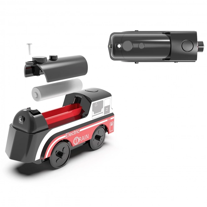 Elektrische locomotief met magnetische wagons