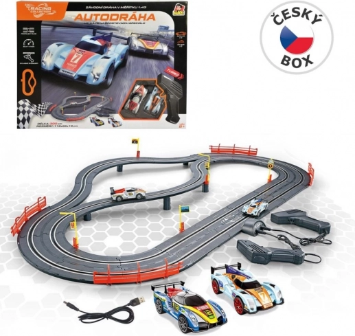 Racebaan 300 cm met USB‑voeding, zonder adapter