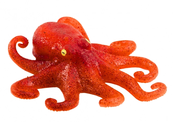 Figurine en caoutchouc pieuvre orange Sea World