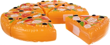 Pizza die je kunt snijden en weer samenstellen