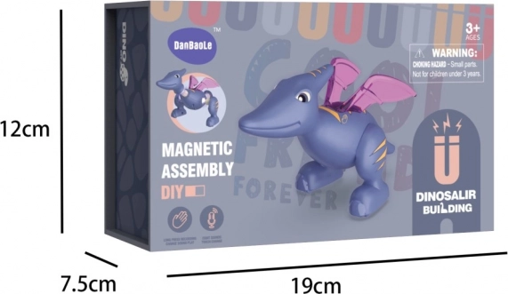 Ptérosaure magnétique pliable avec sons et enregistrement