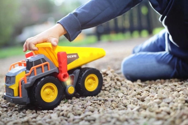 Volvo toy dump truck with lights and sounds