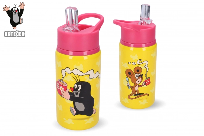RVS Fles Krtek 500 ml roze