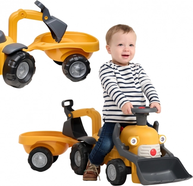 Falk loopauto-graafmachine Marcel met aanhanger