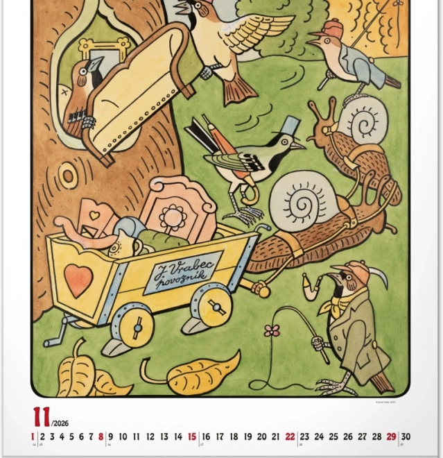 muurkalender Josef Lada 2026