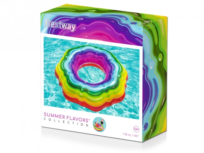 Bestway Aufblasbarer Regenbogen-Quallenring 115 cm