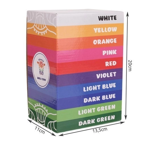 Kleurstofpoeder Holi - 10 x 100 g