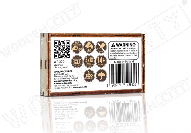 Houten 3D puzzel mini set sportauto's