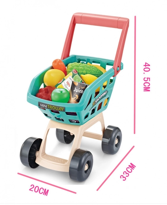 Children's supermarket with shopping cart and 47 accessories Woopie