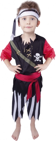 Costume de pirate pour enfant avec foulard (M) eco-emballage