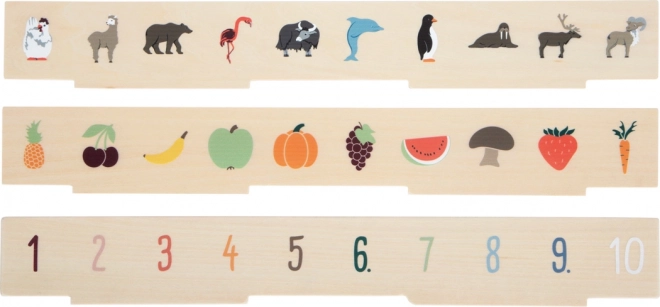 Kleine voet Plaatjes-inleg puzzel sorteren