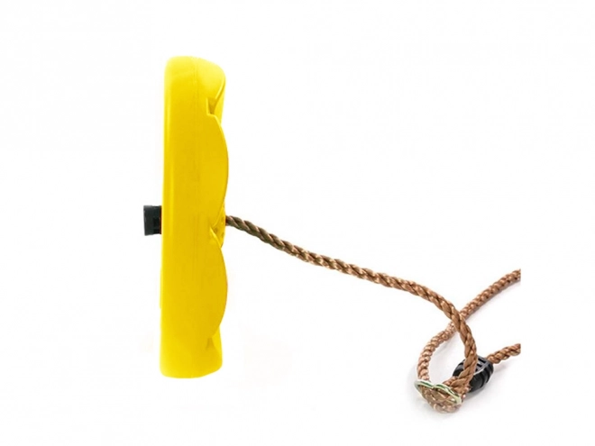 Children's garden swing flower disc round – Yellow