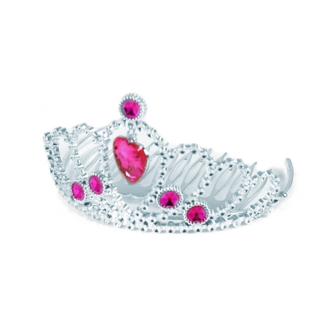 Prinsessenkroontje met oorbellen roze