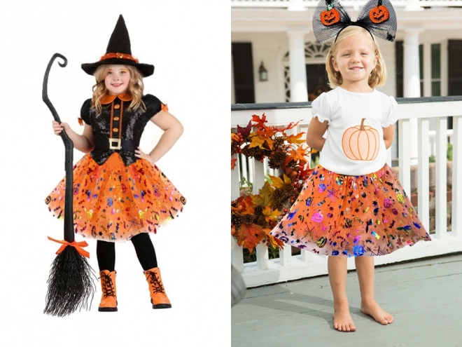 Halloweenkostuum met hoofdband en tuturok