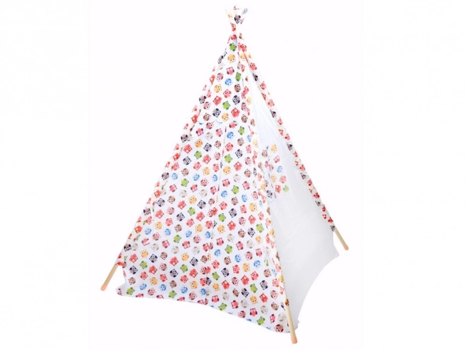 Kinder Tipi-Zelt Lustige Eulen