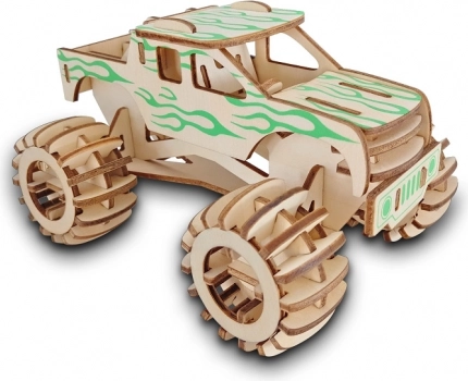 Wooden 3D Puzzle Monster Truck