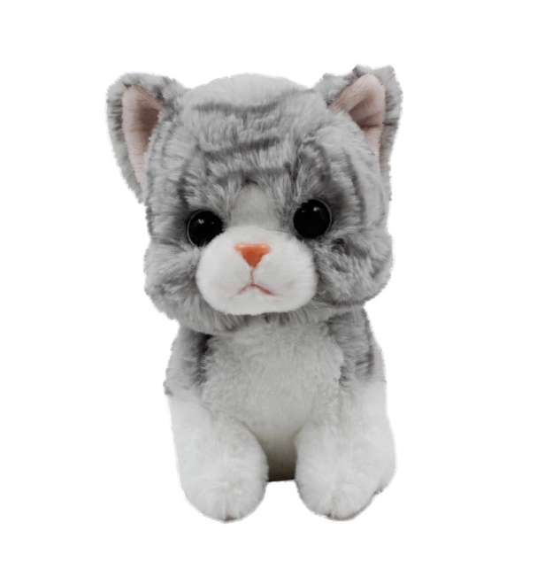 Pluche Grijze Kat 17 cm