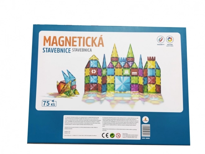 Magnetic Construction Set for Children - 75 Pieces