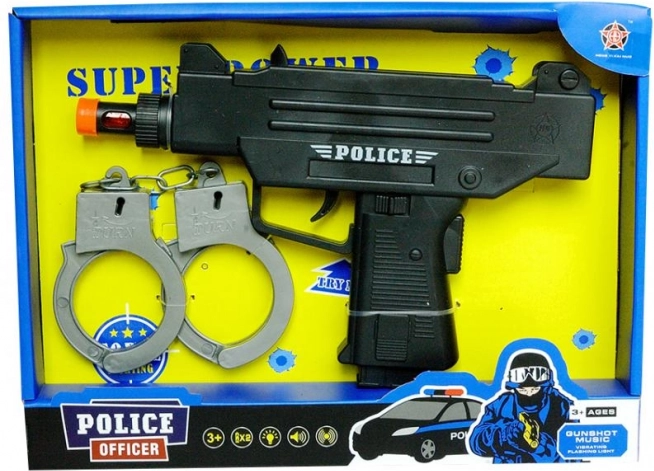 Polizeipistole mit Handschellen – Kinderset für kleine Polizisten