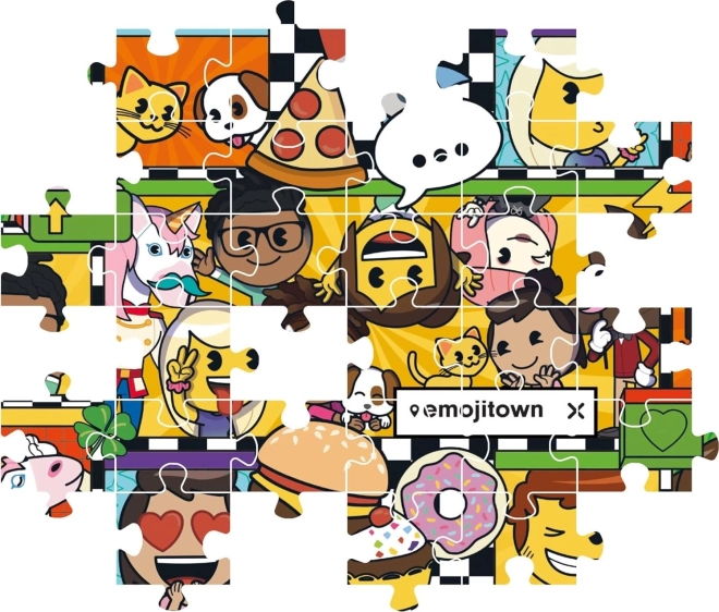 Speels motief vol Emoji
