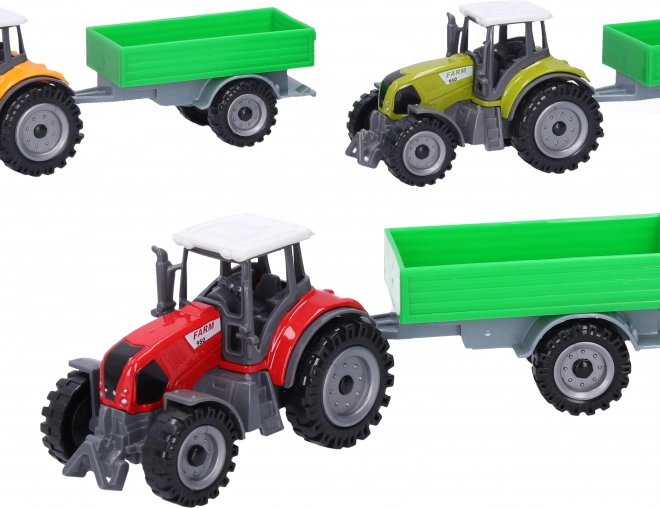 Metal Tractor with Trailer