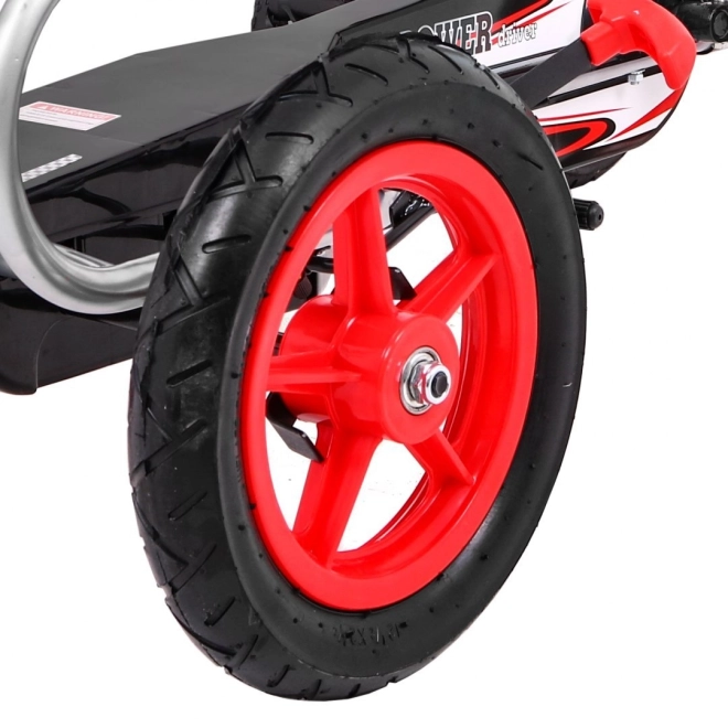 Gokart Full Ahead AIR met pedalen voor kinderen 3+ Rood + Verstelbare stoel + Opblaasbare wielen + Handrem