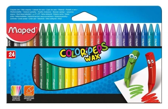 MAPED Triangulaire crayons de cire Color'Peps Wax 24pcs