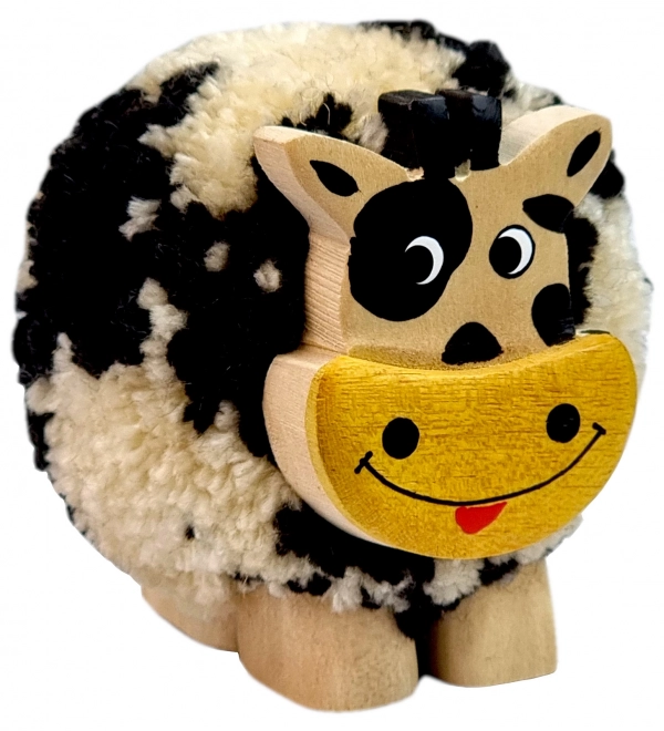 Kinderspielzeug Holzfigur Kuh