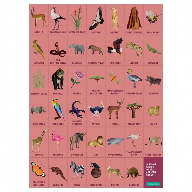 Mudpuppy puzzel Safari legpuzzel en zoektocht 64 stukjes
